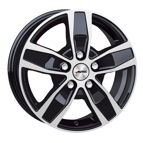 Quantro Rad in Schwarz poliert, leicht nach rechts gedreht